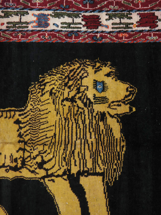 Vintage Persian Gabbeh Pictorial Rug, No.12256 - Gsblank