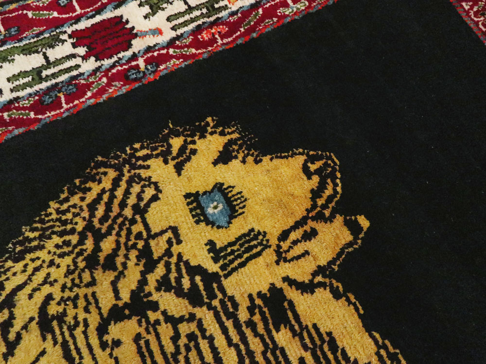 Vintage Persian Gabbeh Pictorial Rug, No.12256 - Gsblank