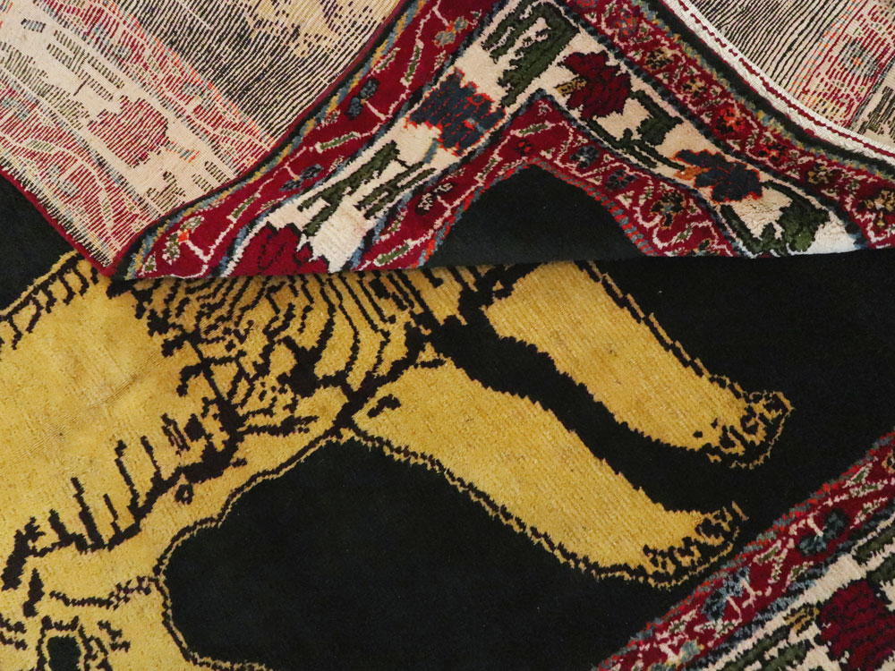 Vintage Persian Gabbeh Pictorial Rug, No.12256 - Gsblank