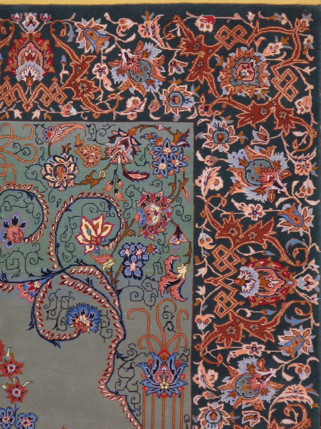 Vintage Persian Isfahan Rug, No.12261 - Gsblank