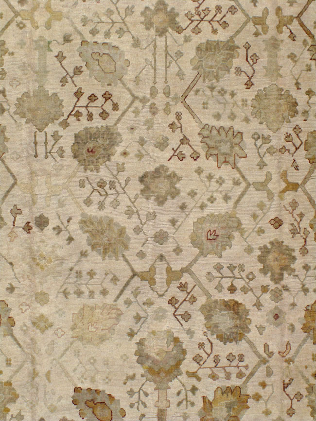 Antique Turkish Oushak Rug, No.12287 - Gsblank