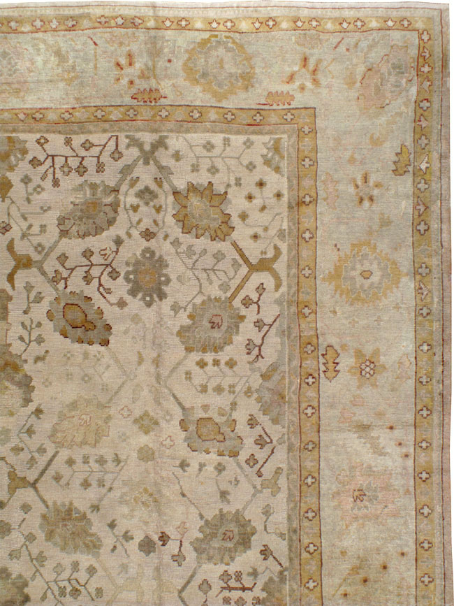 Antique Turkish Oushak Rug, No.12287 - Gsblank