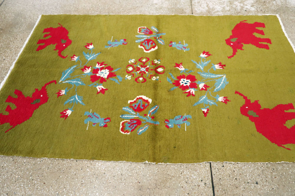 Vintage Swedish Pictorial Rug, No.12293 - Gsblank