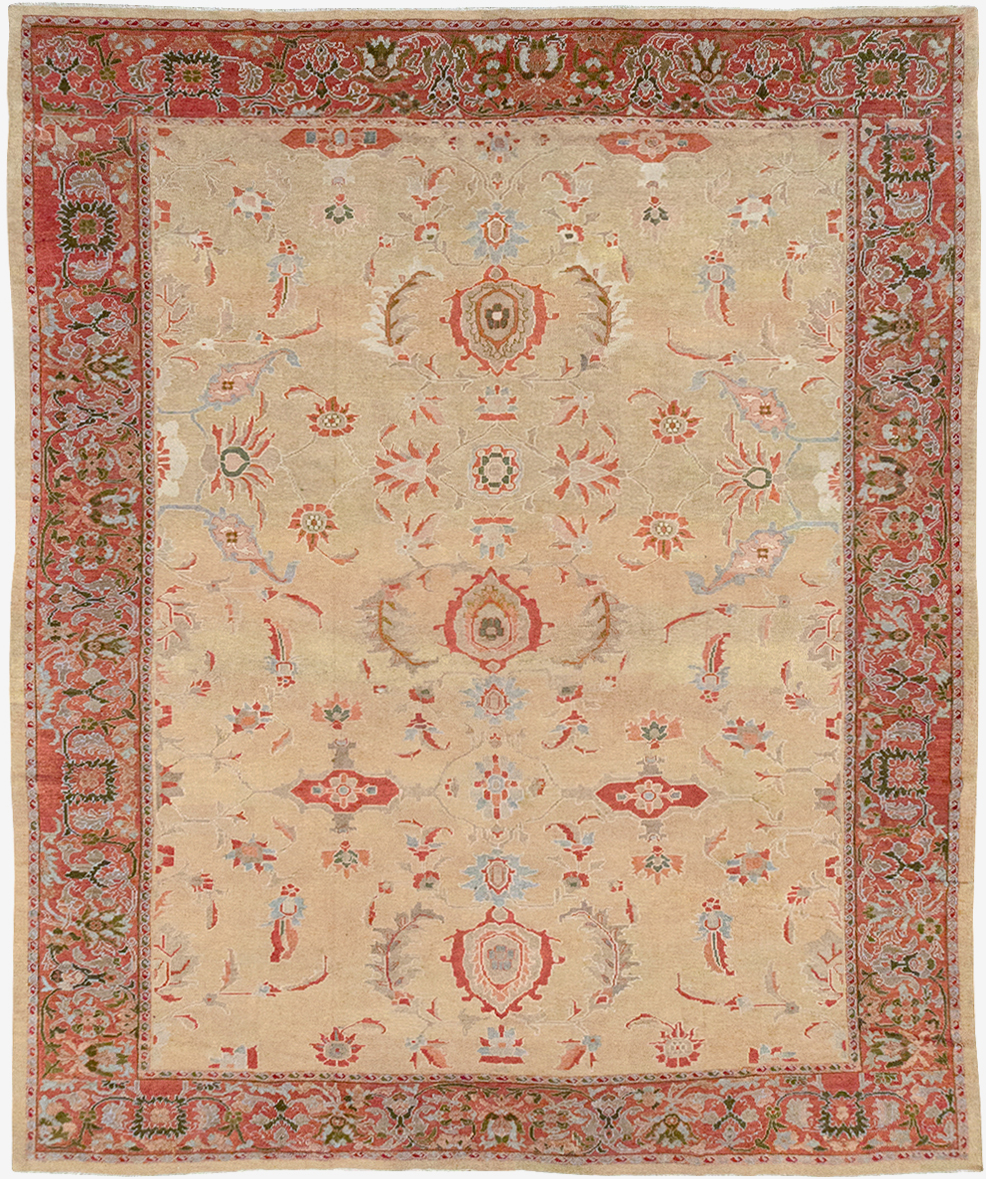 Antique Persian Mahal Room Size Carpet, No.12308 - Gsblank