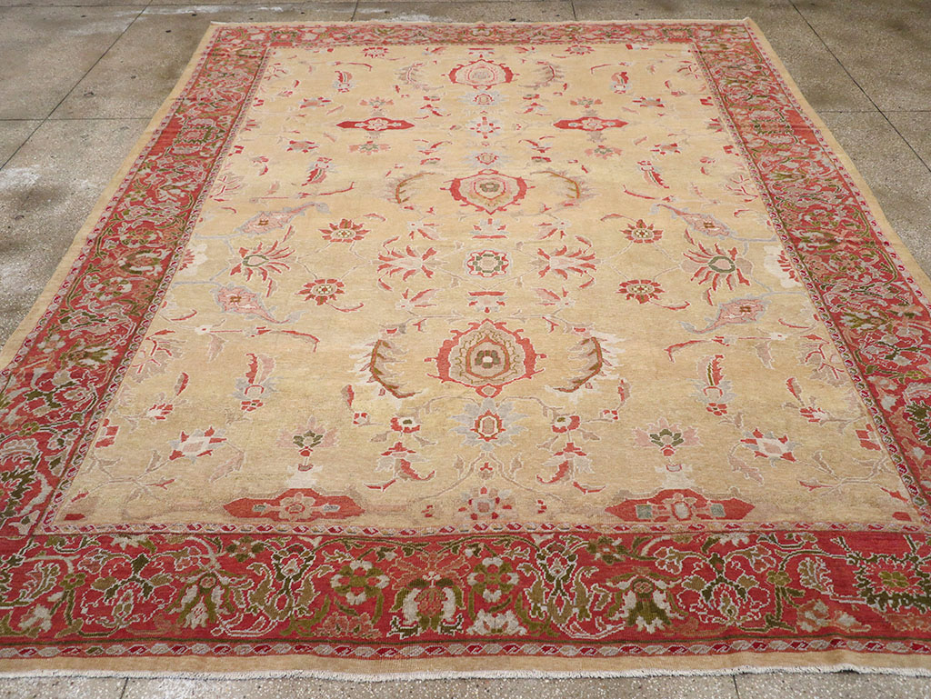 Antique Persian Mahal Room Size Carpet, No.12308 - Gsblank