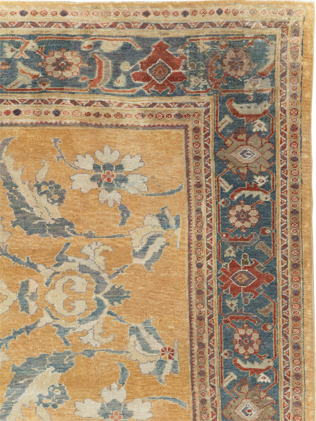 Antique Persian Mahal Small Room Size Carpet, No.12328 - Gsblank