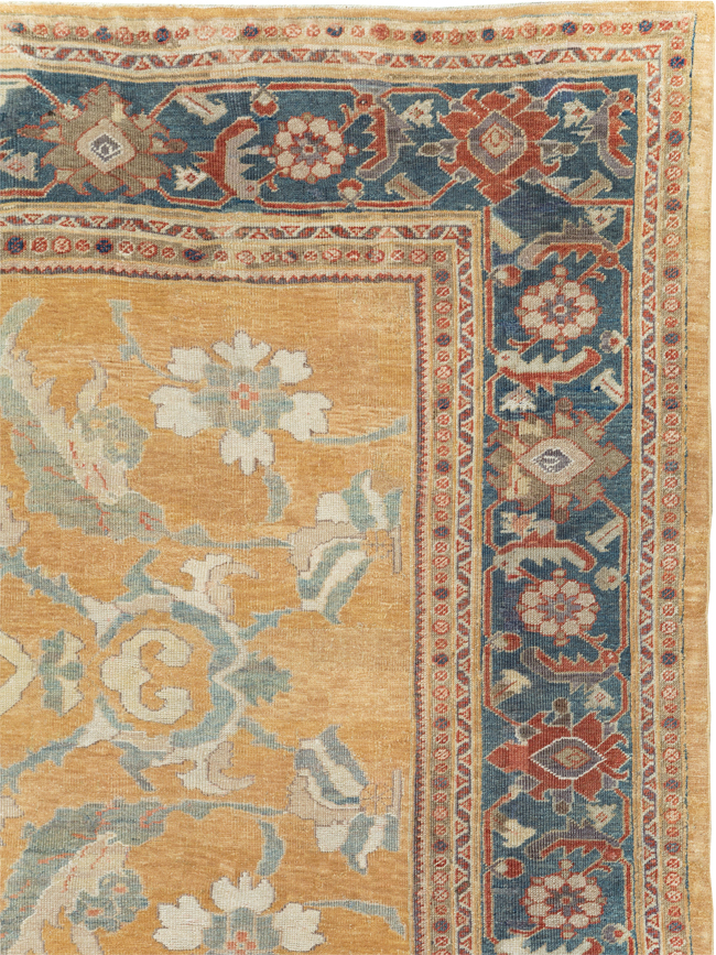 Antique Persian Mahal Small Room Size Carpet, No.12328 - Gsblank