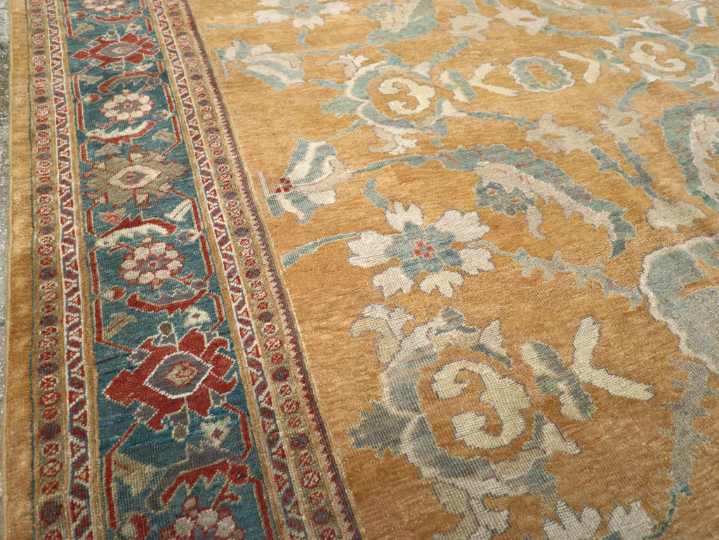 Antique Persian Mahal Small Room Size Carpet, No.12328 - Gsblank