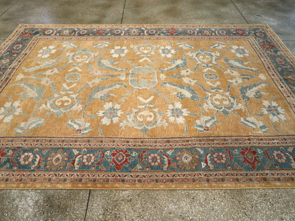 Antique Persian Mahal Small Room Size Carpet, No.12328 - Gsblank