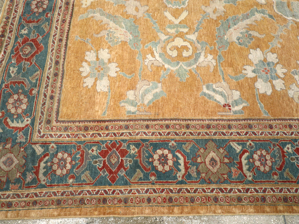 Antique Persian Mahal Small Room Size Carpet, No.12328 - Gsblank