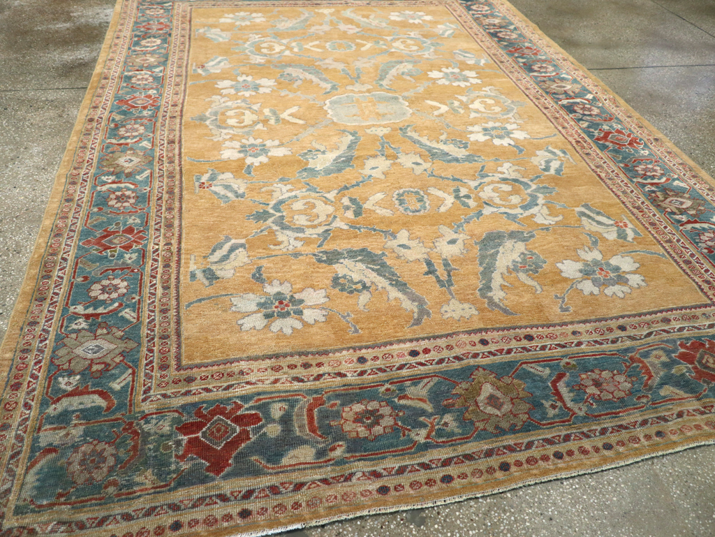 Antique Persian Mahal Small Room Size Carpet, No.12328 - Gsblank