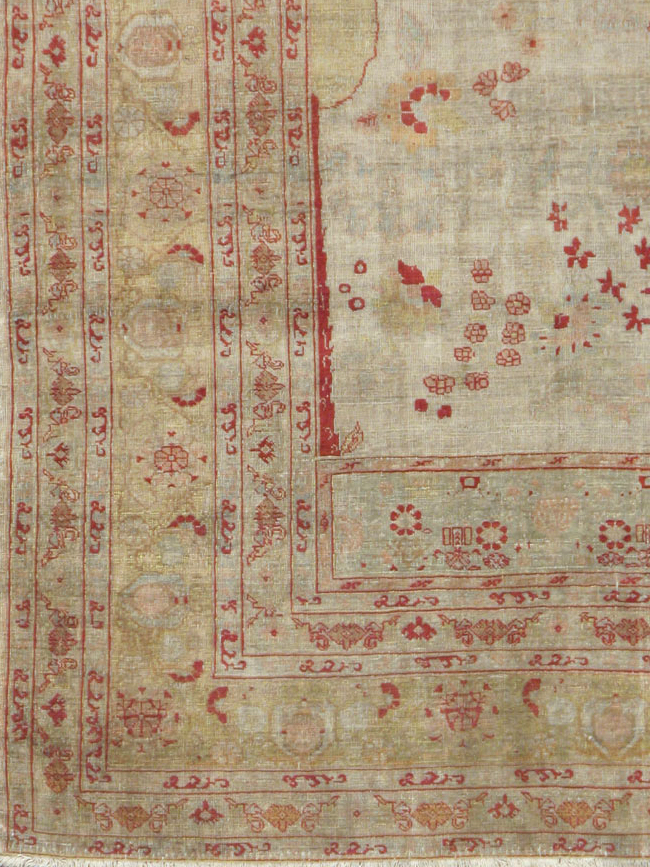 Antique Turkish Herekeh Silk Rug, No.12472 - Gsblank