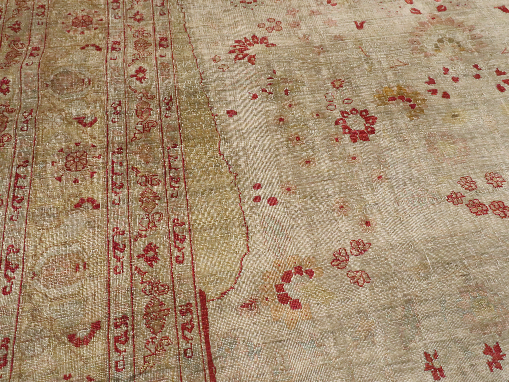 Antique Turkish Herekeh Silk Rug, No.12472 - Gsblank