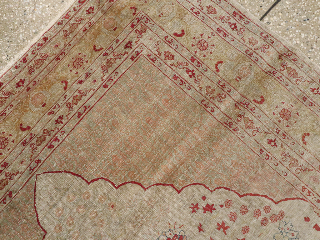 Antique Turkish Herekeh Silk Rug, No.12472 - Gsblank