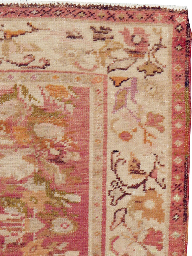 Antique Turkish Oushak Throw Rug, No.12520 - Gsblank