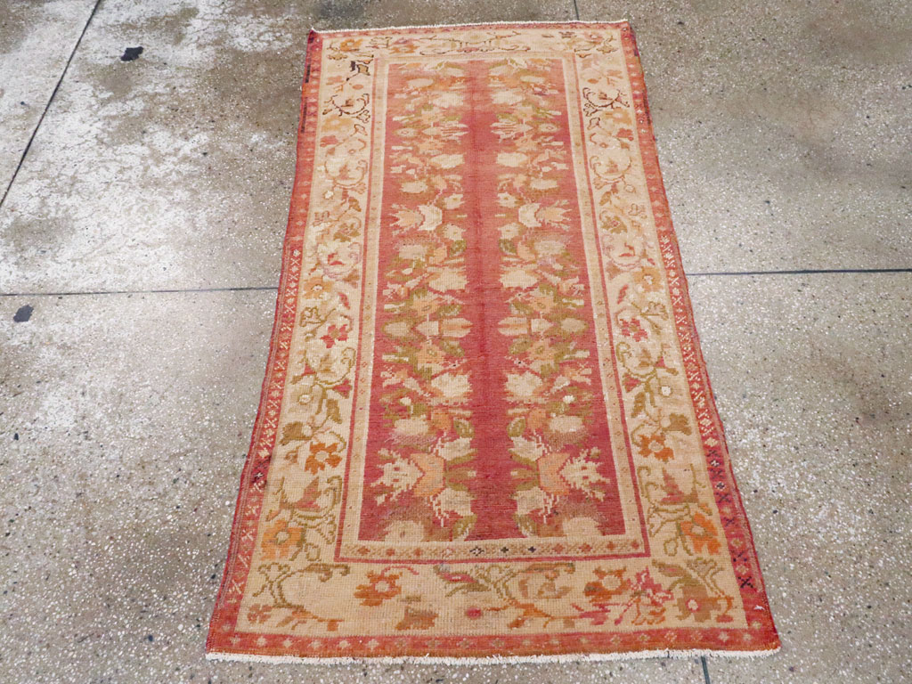 Antique Turkish Oushak Throw Rug, No.12520 - Gsblank