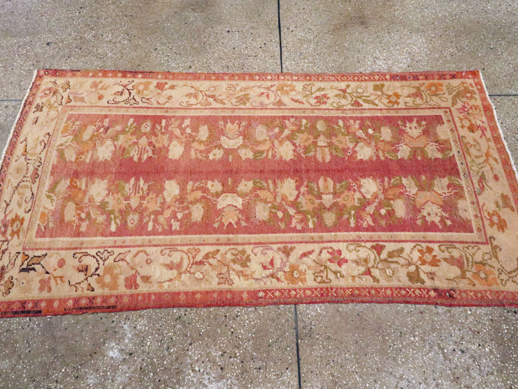 Antique Turkish Oushak Throw Rug, No.12520 - Gsblank
