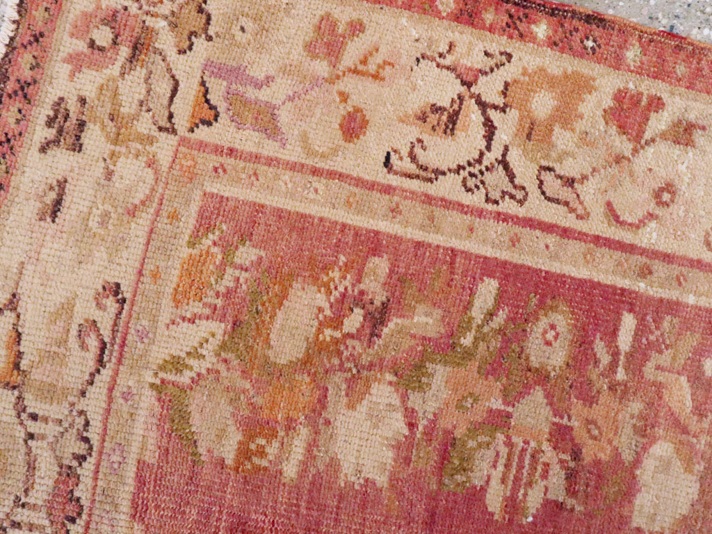 Antique Turkish Oushak Throw Rug, No.12520 - Gsblank