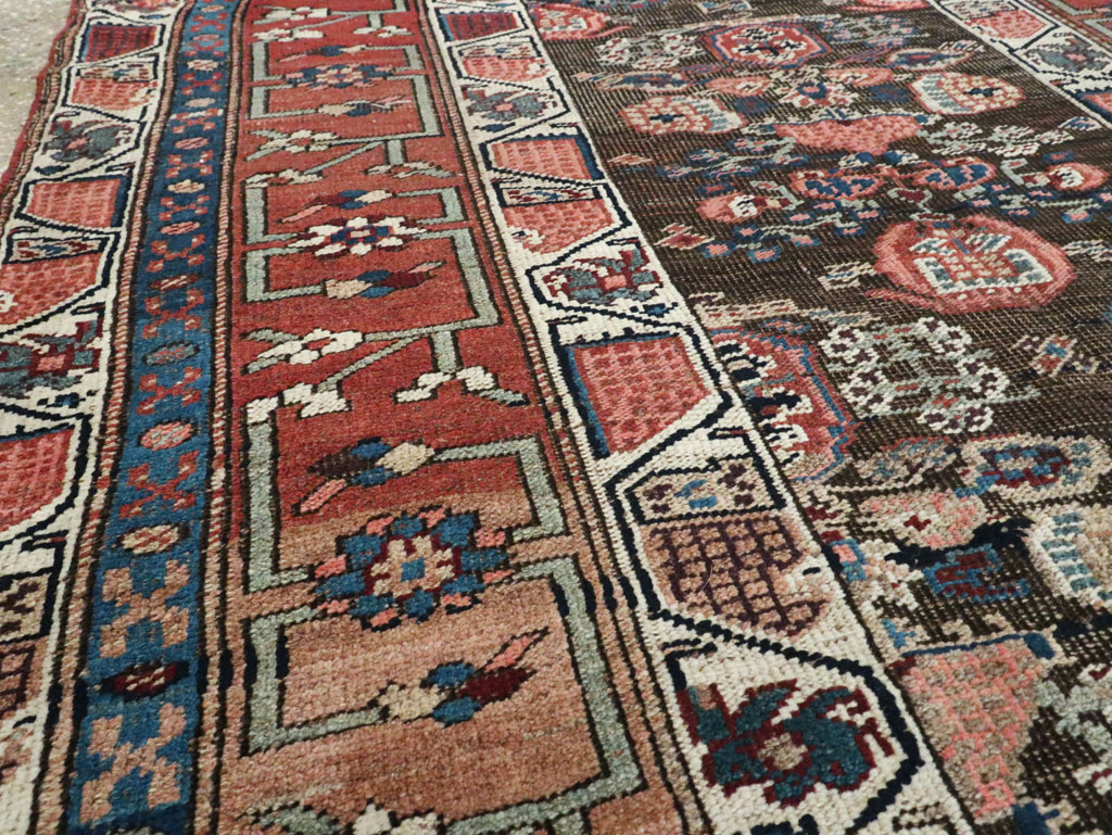 Antique Persian Bidjar Wide Gallery Runner, No.12607 - Gsblank