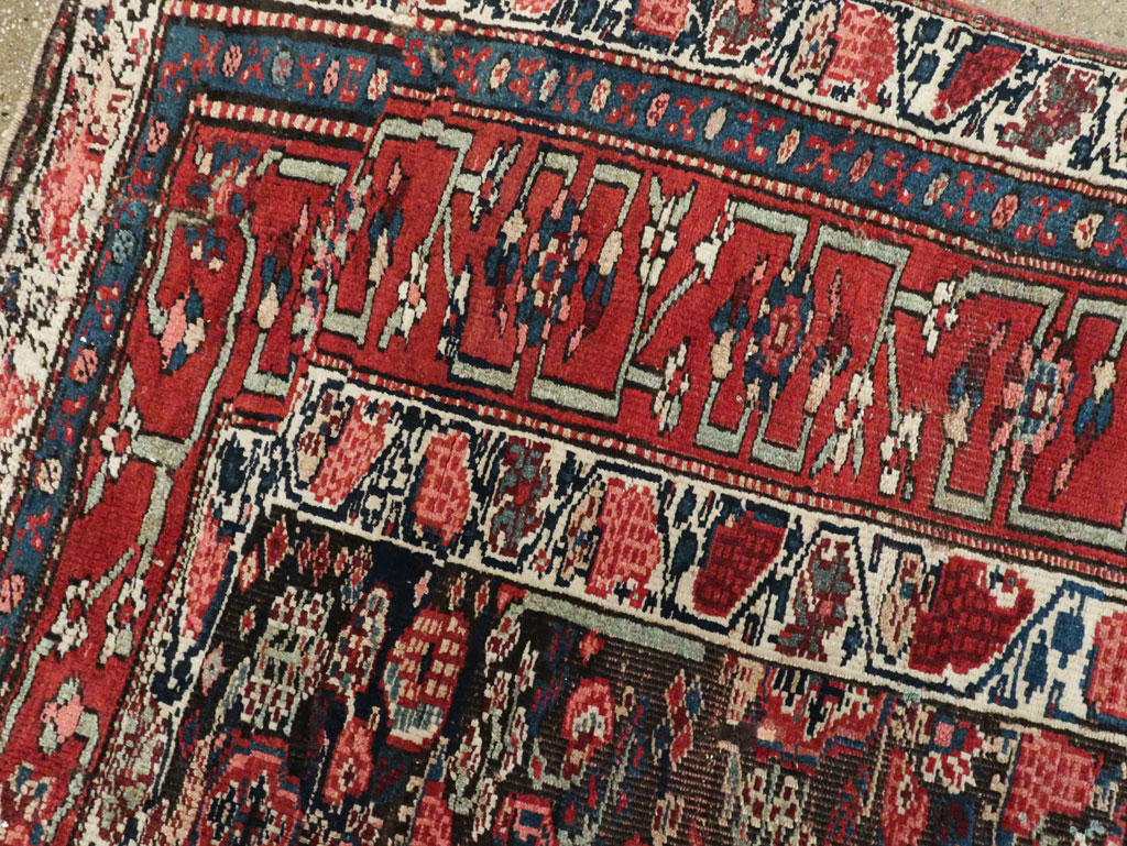 Antique Persian Bidjar Wide Gallery Runner, No.12607 - Gsblank