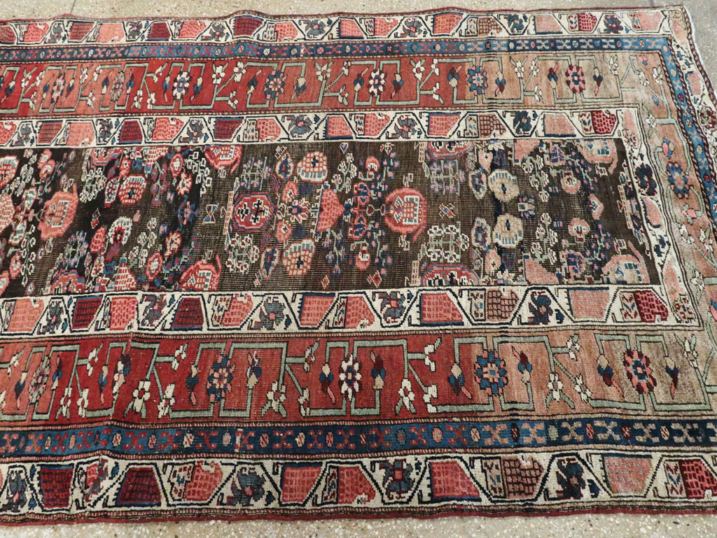 Antique Persian Bidjar Wide Gallery Runner, No.12607 - Gsblank