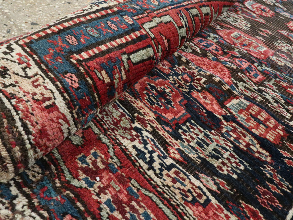 Antique Persian Bidjar Wide Gallery Runner, No.12607 - Gsblank