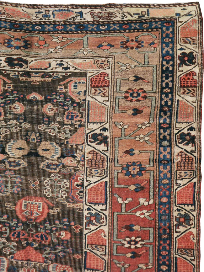 Antique Persian Bidjar Wide Gallery Runner, No.12607 - Gsblank