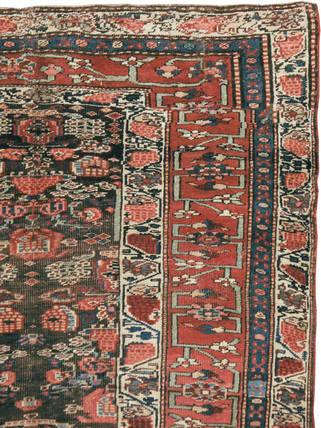 Antique Persian Bidjar Wide Gallery Runner, No.12607 - Gsblank