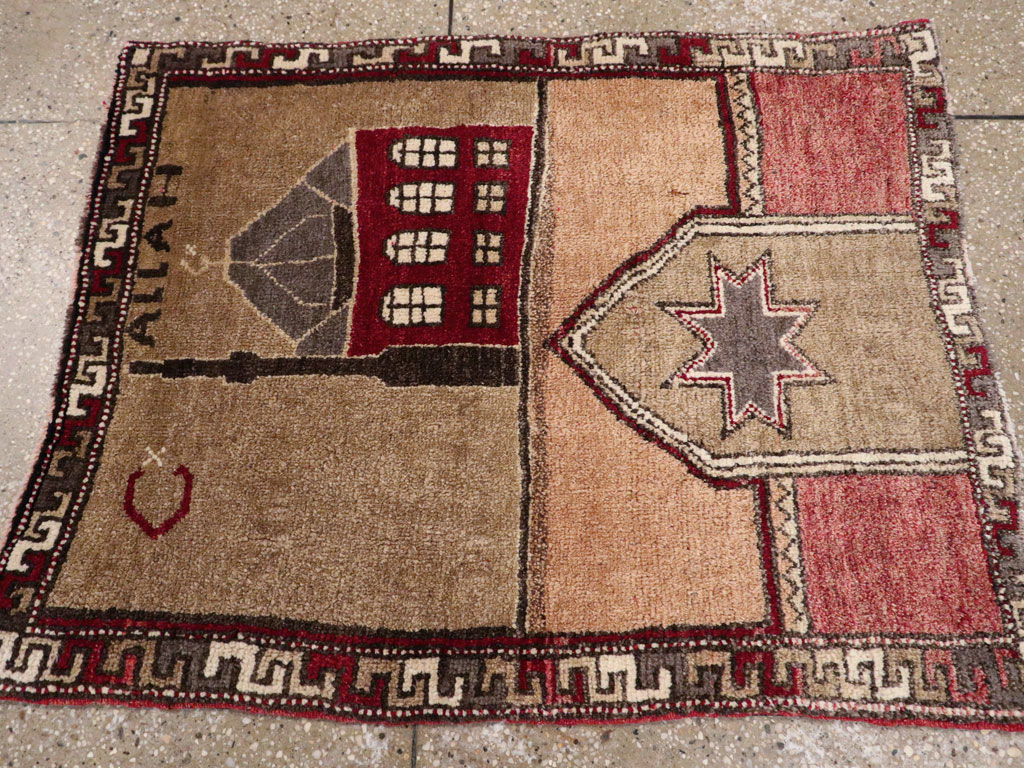 Vintage Turkish Anatolian Pictorial Rug, No.12633 - Gsblank