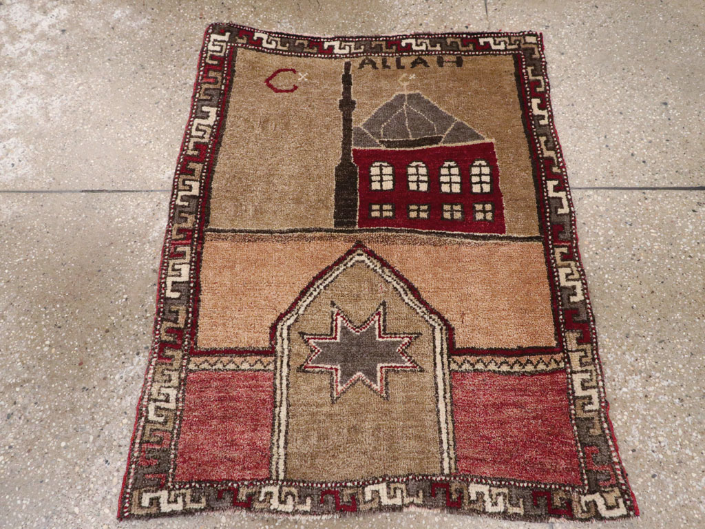 Vintage Turkish Anatolian Pictorial Rug, No.12633 - Gsblank