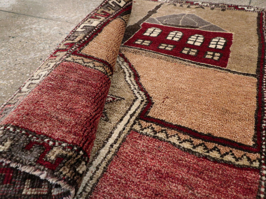 Vintage Turkish Anatolian Pictorial Rug, No.12633 - Gsblank