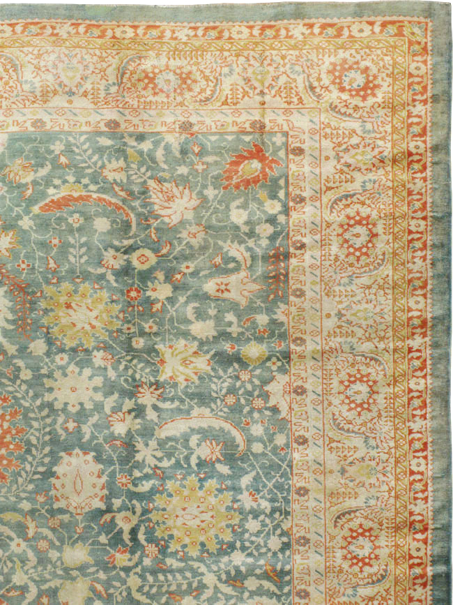 Antique Turkish Oushak Large Room Size Carpet, No.12639 - Gsblank