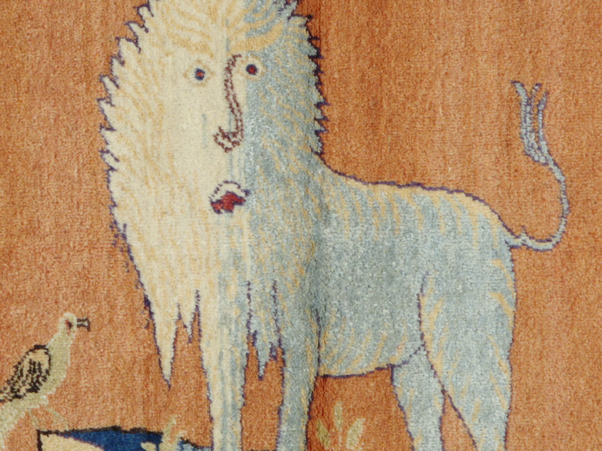 Vintage Turkish Kayseri Pictorial  Rug, No.12789 - Gsblank