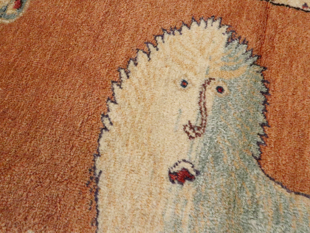 Vintage Turkish Kayseri Pictorial  Rug, No.12789 - Gsblank