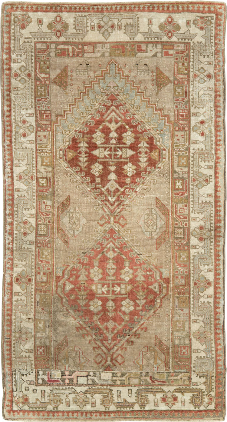 Vintage Persian Serab Throw Rug, No.12944 - Gsblank