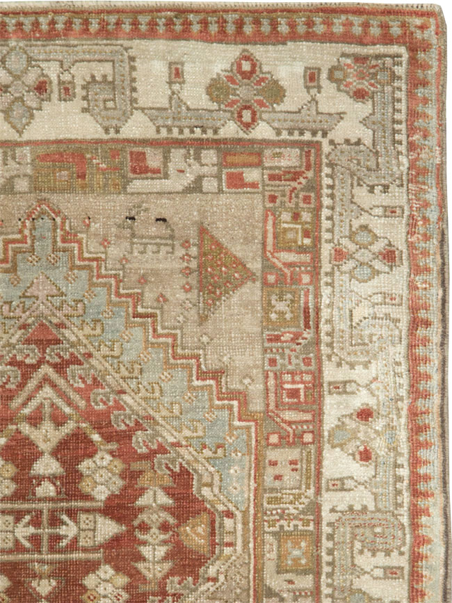 Vintage Persian Serab Throw Rug, No.12944 - Gsblank
