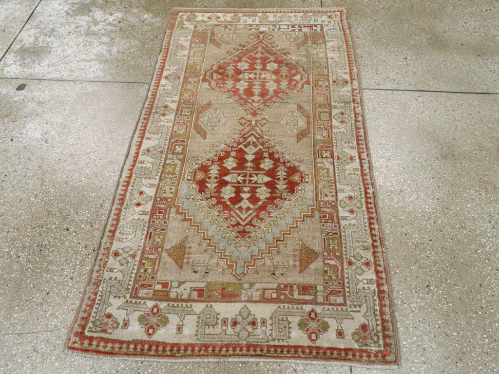 Vintage Persian Serab Throw Rug, No.12944 - Gsblank