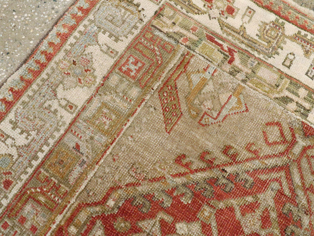 Vintage Persian Serab Throw Rug, No.12944 - Gsblank