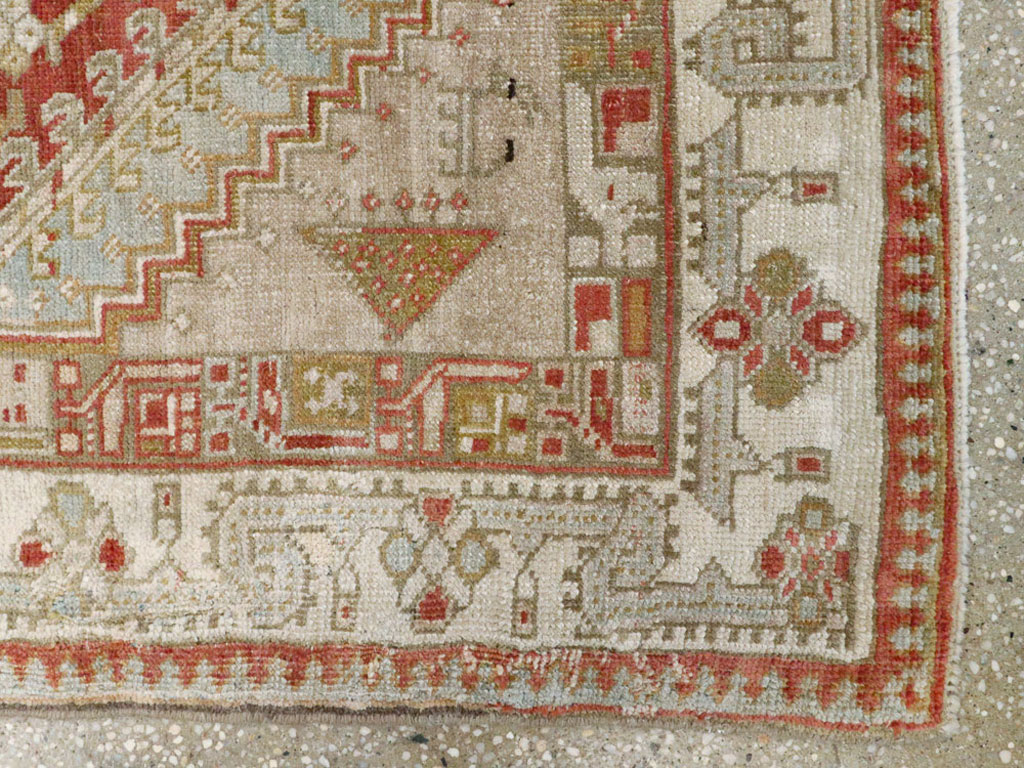 Vintage Persian Serab Throw Rug, No.12944 - Gsblank