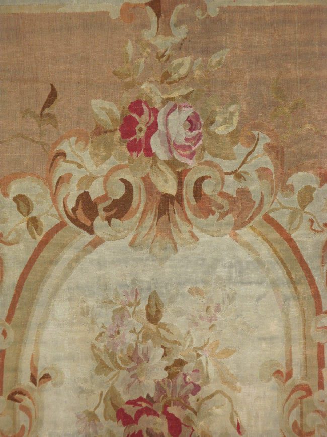Antique French Aubusson Rug, No.13089 - Gsblank