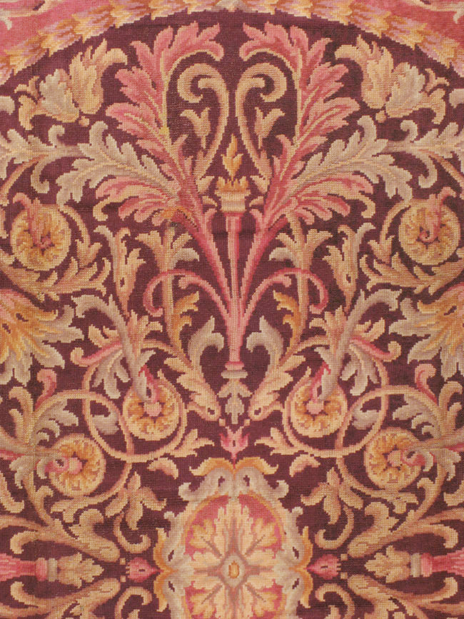Antique European Savonnerie Square Carpet, No.13132 - Gsblank