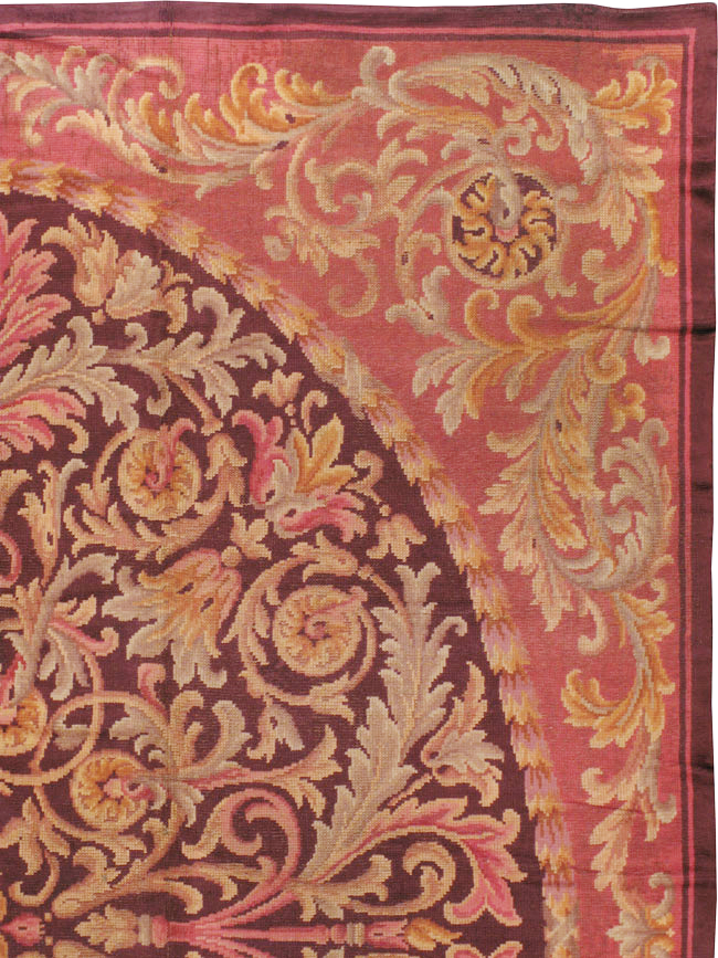 Antique European Savonnerie Square Carpet, No.13132 - Gsblank