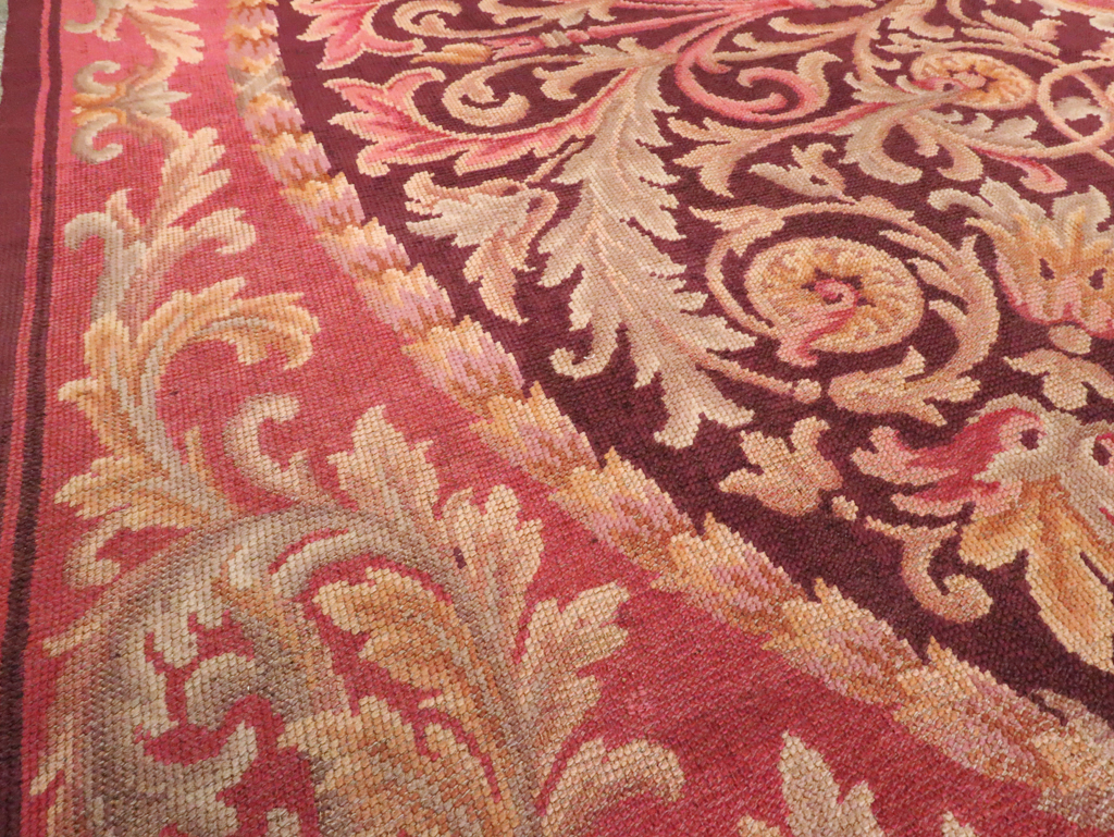 Antique European Savonnerie Square Carpet, No.13132 - Gsblank