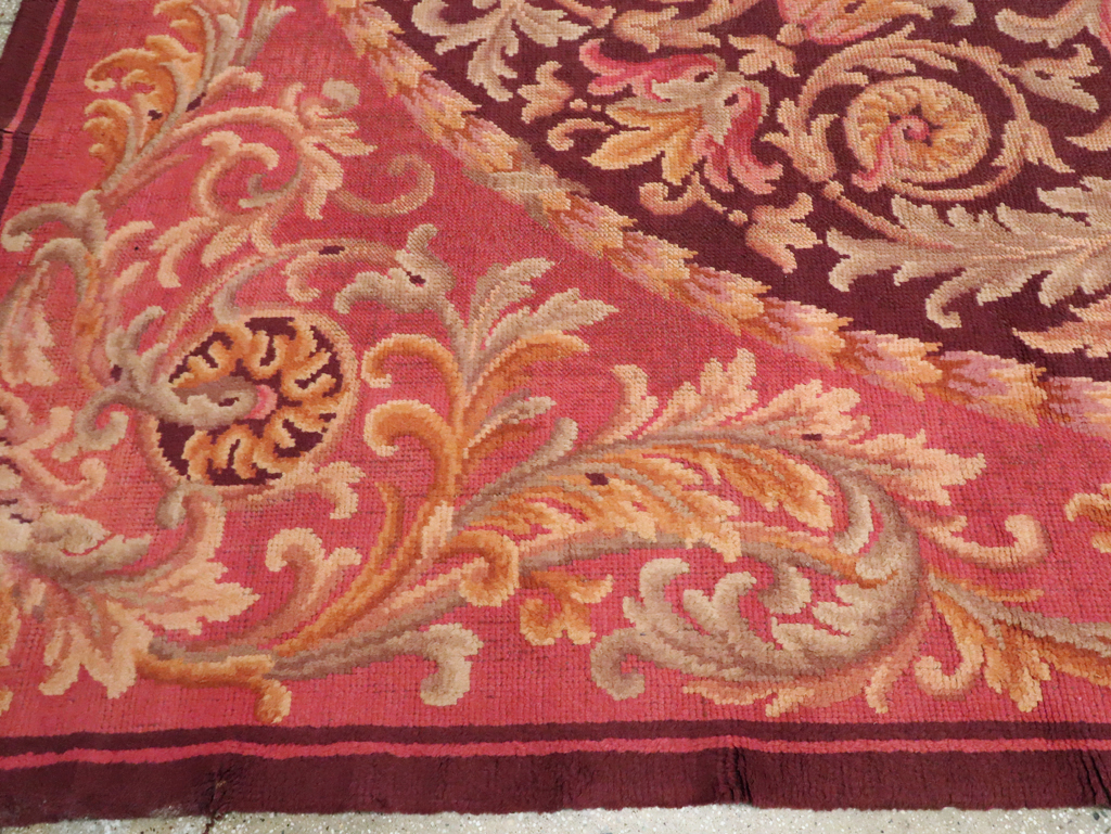 Antique European Savonnerie Square Carpet, No.13132 - Gsblank
