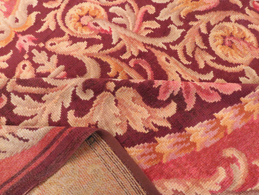 Antique European Savonnerie Square Carpet, No.13132 - Gsblank