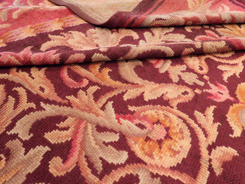 Antique European Savonnerie Square Carpet, No.13132 - Gsblank