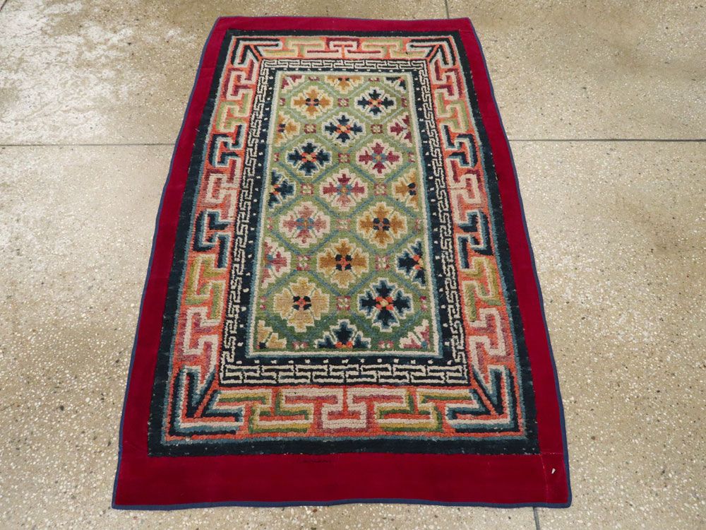 Vintage Tibetan Rug, No.13218 - Gsblank