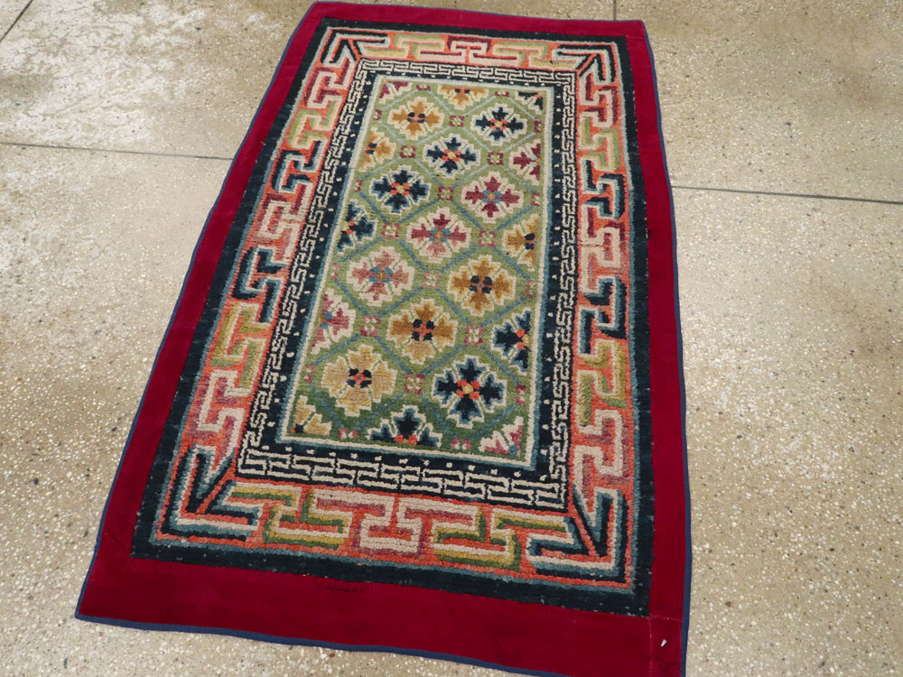 Vintage Tibetan Rug, No.13218 - Gsblank