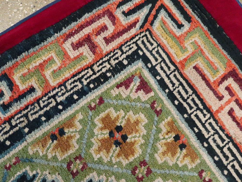 Vintage Tibetan Rug, No.13218 - Gsblank