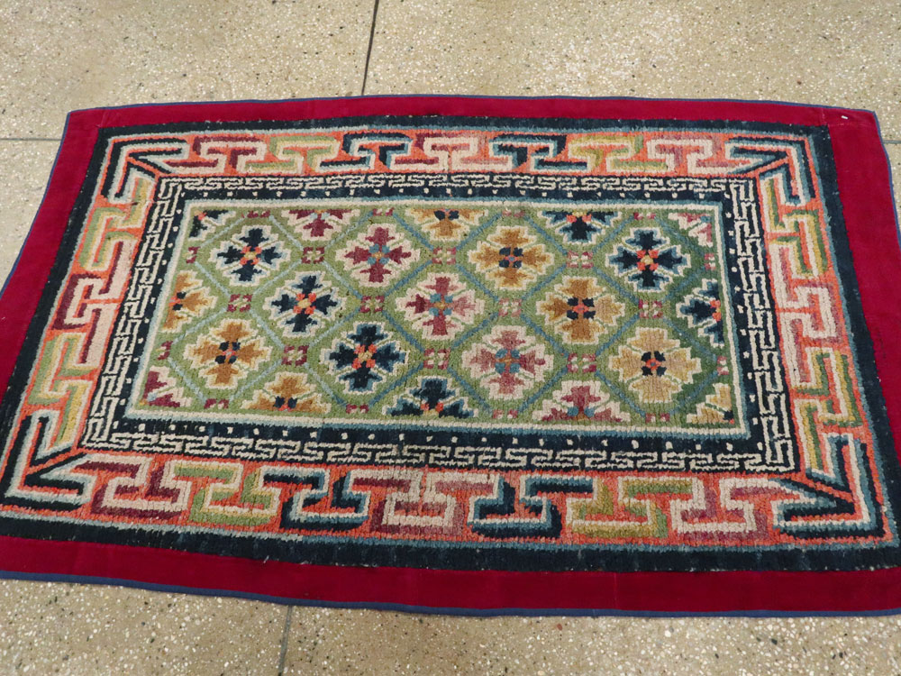 Vintage Tibetan Rug, No.13218 - Gsblank